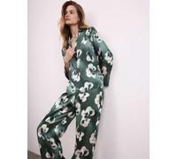 Rosie female Dream Satin™ Floral Pyjama Top - 8 - Green Mix, Green Mix