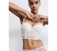Rosie Forget Me Not Lace Balconette Corset (A-DD) Ivory