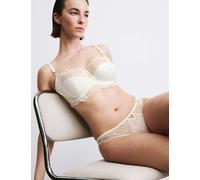 Rosie Forget Me Not Satin Wired Balcony Bra (F-H) Ivory