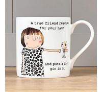 Rosie Made A Thing A True Friend Gives Gin Mug Bone China Mug Gift Idea Her QRH55