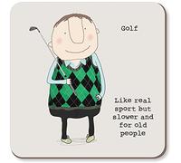 Rosie Made A Thing Golf Like A Real Sport Coaster Gift Idea For Him CST043