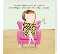 Rosie Made A Thing Leopard Skin Birthday Greeting Card with Pebble Grey Envelope