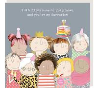 Rosie Made A Thing You're My Favourite Mum Birthday Card Humour Greeting Cards GFR22,beige|brown|yellow|grey|peach,14.5cm x 14.5 cm