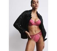 Rosie Silk & Lace High Leg Knickers Raspberry