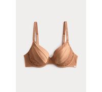 Rosie Silk & Lace Wired Full Cup Bra A-E Rich Amber