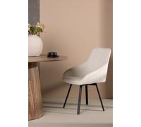 Rosie Swivel Dining Chair 2-Pack Beige, Swivel Chairs, D60Xw55Xh88Cm, Seat Height 46Cm
