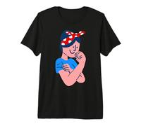 Rosie the Riveter Rockabilly Retro icon ww2 Womens Day Premium T-Shirt