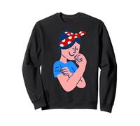rosie the riveter rockabilly retro icon ww2 womens day Sweatshirt