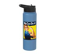 Rosie The Riveter Stainless Steel Insulated Water Bottle