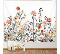 RosieLily Floral Tapestry, 59" X 79" Inch, Multicolor, Floral Pattern, Polyester, Wall Mount, Bedroom, Living Room