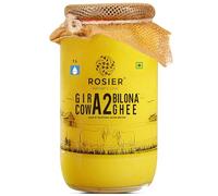 ROSIER A2 Gir Cow Ghee (1 litre) | Traditional Bilona Method A2 Gir Cow Ghee | Grassfed, Pure and Healthy Desi Cow Ghee (Glass Bottle - 1000 ML)