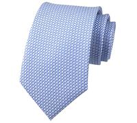 Rosiika Light Blue White Silk Tie Mini Check Design Necktie Gingham Valentines Gifts for Men Guy
