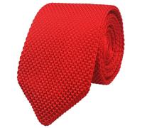 Rosiika Men Classic Cherry Red Woven Silk Tie Solid Color Formal Cotton Red Necktie Rustic Wedding
