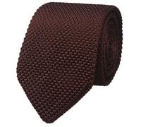 Rosiika Men Silk Cognac Coffee Brown Skinny Tie Woven Slim Plain Solid Color Ugly Knitted Necktie