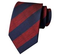 Rosiika Mens Boy Navy Wine Red Repp Stripe Jacquard Woven Silk Ties College Graduation Neckties