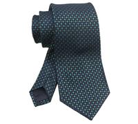 Rosiika Men's Hunter Green Brown Navy Silk Tie Unique Dot Woven Silk Business Formal Necktie for Husband Father