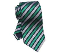 Rosiika Men's Junior Ties Luxury Softness Amazing Beautiful Emerald Green and Grey Spring Wedding Neckties