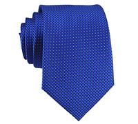 Rosiika Mens Royal Blue Silk Cravat Ties Solid Gingham Woven Dance Formal Wedding Neckties