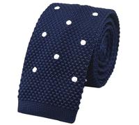 Rosiika Men's Solid Color Skinny Knit Tie Smart Sock Formal Necktie Flat Bottom