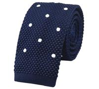 Rosiika Men's Solid Color Textured Knit Skinny Ties Smart Necktie Square-Cut Finish