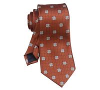 Rosiika Men's Stripe Checked Ties Woven Groomsmen Wedding Party Neckties Multicolor