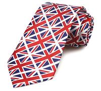 Rosiika Union Jack Tie - British Union Jack Flag Necktie - King's Coronation Neck Tie Bow Tie