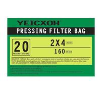 Rosin Press Bags,Nylon Filter Bags 2x4 inch | 20 Pack | 160 Micron Press Bags,Heat Press Compatible (20, 2x4'' 160U)