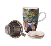 Rosina Wachtmeister Cat Tea Cup With Lid And Strainer Tempi Felici