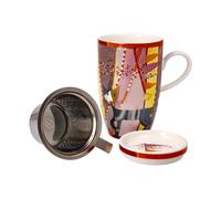 Rosina Wachtmeister Sottosopra Cat Tea Cup with Lid & Strainer