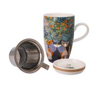 Rosina Wachtmeister Tempi Felici Cat Tea Cup with Lid & Strainer