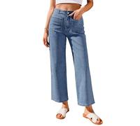 Roskiky Jeans for Women High Waist Cute Summer Outfits Classic Blue XXL