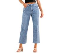 Roskiky Pull On Jeans Blue Jeans Cropped Trousers Lakeside Blue XL
