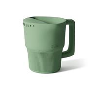 Roslim Silicone Baby Bath Rinse Cup - Shampoo & Body Washing Rinser for Kids & Toddlers, Lightweight Bath Cups for Rinsing Hair, Easy-Grip Handle, Ultra Soft Material (Olive Green)