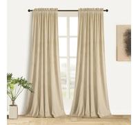 Roslynwood Cream Velvet Curtains W52 x L90 inches Long, 2 Panels
