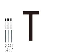 roslyong Floating House Number 5 Inch, Modern Outdoor Address Sign, Acrylic Solid Address Numbers with Nail Kit, Black Address Letter T