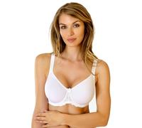 Rosme Women's Unpadded Bra with Molded Cups, Collection Vija, White, Size 40F
