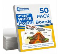 Rosmonde Poster Board, 11"x14" White Poster Boards, 50 Pack Bulk Sheets for Crafts, Poster Paper Boards for Vision Board Creations, Blank Bulk Boards for DIY, Drawing, School Project & Presentations