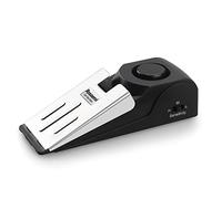 Rosoenvi 1 Pack Door Stop Alarm, Door Stopper with 120DB Security Alarm, Floor Wedge Door Stop Siren, Door Security Devices for Traveling, Apartment, Hotel and Home, Black