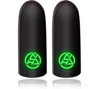 Rosojodg 2Pcs Black Game Fingertip Gloves for Sweatproof Anti-Slip Finger Sleeve Breathable Gaming Finger Cover Thumb Gloves for Mobile Gaming Grip Pain-Relief Mobile Phone Gaming Finger Accessories