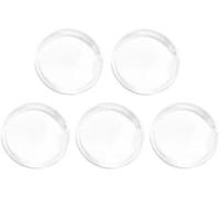 Rosojodg 5 Pcs 38.6mm Round Acrylic Coin Case Storage Box Capsule Container Storage Box for Silver 2 oz, Coin Collection Supplies, Coin Trays and Coin Boxes, Money Handling Products Transparent
