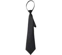 Rosojodg Black Women 's Narrow Necktie with Zipper Adjustable Neck Tie Elegant All-match Trendy Unisex Casual Business Length Ties, Cummerbunds and Squares Clothing (42cm)