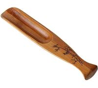 Rosojodg Brown Wooden Tea Scoop, 1 Teaspoon, Cute Design, Dishwasher Safe