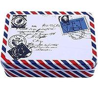 Rosojodg Creative Beautiful Mini Tin Metal Container Small Rectangle Storage Box Case Envelope Sneakers and Bins