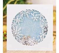 Rosojodg Metal Cutting Dies for Card Making, Snowflake Circle Background Stencil for DIY Scrapbooking, Album Embossing, Photo Crafts, Paper Cards Decorative Craft, Die-Cutting