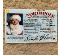 Rosojodg Santa Claus Lost Drivers License Christmas Decorations,Novelty Santa Sleigh Flying License ID Card,Flight License Christmas Eve Key Box Gift Xmas Tree Ornament Decorative Hanging Ornaments