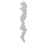 Rosojodg Silver Cutting Dies, Star Metal Cutting Stencils Paper Card Die Cutting Dies Silver DIY Scrapbooking Album Metal Cutting Dies Scrapbooking Decoration Cutting Star Shape Cutting Dies