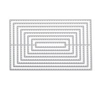 Rosojodg Silver Frame Cutting Dies, Geometric Set, Scrapbooking Album Cards Crafts, Metal, Dies