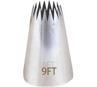 Rosojodg Silver Large Icing Piping Nozzles Open Star Piping Nozzles Cookies Cupcake Cake Decroating Tool Cream Pasrty Tip Decorating Tools (9FT)