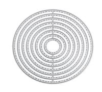Rosojodg Silver Round Cutting Dies, Geometric Set, Cutting Embossing Stencils for Scrapbooking Album Cards Crafts, 1x1 cm