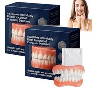 Rosopl Dentures, Rosopl Advanced Customised Full Denture Set, Rosopl Functional Dentures, Soft Denture Reline Kit, Silicone Reline Kit for Men and Women, Soft and Comfortable (2pcs)